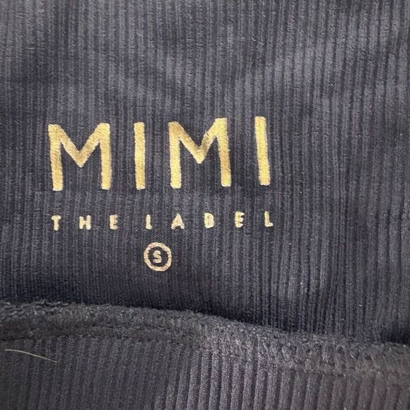 Mimi The Label Black Ribbed One Shoulder Swimsuit Top Size Small - Picture 7 of 7